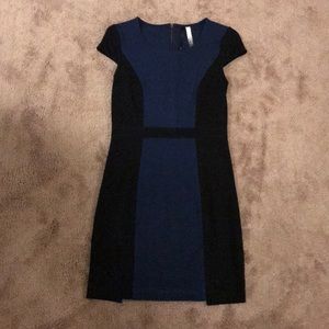 Black and Blue Shift Dress